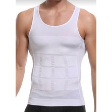 BBS Erkek Toparlayıcı Korse Atlet – Karın Sıkılaştırıcı Dikişsiz Slim Fit Beyaz Atlet