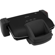Goldmaster GM-7456S Siyah Tost Makinesi 1800 W Alüminyum Plaka Yüzeyi ile Yağ Toplama Haznesi Var