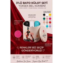 Mercan İç Giyim Kadın Bato Külot 3 Lü Özel Silindir'de- Mix Renkli