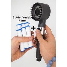 Empressco Kustar Masajlı Filtreli Duş Başlığı + 6 Adet Yedek Filtre | Aç-Kapa Su Tasarruflu Kireç ve Tortu Önleyici - Fiyatı, Yorumları