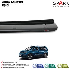 Spark Peugeot Rifter 2019- Yılı ve Sonrası Uyumlu Arka Tampon Eşiği Parlak