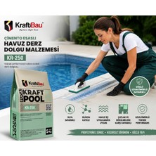 Kraftbau Fuga Kraft Pool KR-250 Gümüş Gri Çimento Esaslı Havuz Derz Dolgusu 5 kg