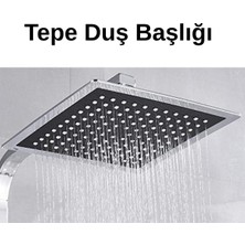 Empressco Kaviticaret Kare Siyah Krom Abs Sert Plastik Malzeme Yağmurlama Tepe Duş Başlığı (Sadece Tepe Başlık) - Fiyatı, Yorumları