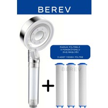 Empressco Berev Filtreli 5 Fonksiyonlu Krom Yüksek Basınçlı Ayarlanabilir Duş Başlığı 3 Adet Duş Başlığı Filtresi - Fiyatı, Yorumları