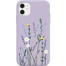 Spoyi Iphone 11 Softy Lavenders Tasarımlı Lila Lansman Telefon Kılıfı