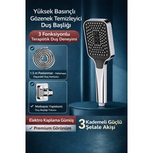 Empressco Suvia Duş Başlığı Yüksek Basınçlı 3 Fonksiyonlu | Gözenek Temizleyici | Paslanmaz Hortum & Tutucu - Fiyatı, Yorumları