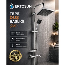 Empressco Şenpres Lüks Kare Gümüş Robot Yağmurlama Tepe Duş Başlığı Seti - Fiyatı, Yorumları