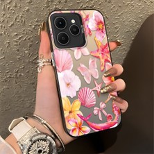 Ucuc Tecno Spark 40 Uyumlu Sert Akrilik Arka Silikon Kenar Lens Koruma Kılıf