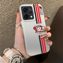 Ucuc Oppo Reno 14F Uyumlu Sert Akrilik Arka Silikon Kenar Lens Koruma Kılıf