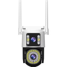 Aycer 4mp Yoosee Çift Lens Ip Kamera - Wıfı Açık Otomatik Izleme, Su Geçirmez Kablosuz Güvenlik Ev Kamerası, Renkli Gece Görüş ( Lisinya )