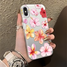Ucuc iPhone X/xs Uyumlu Sert Akrilik Arka Silikon Kenar Lens Koruma Şık Baskı Kılıf