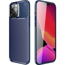 Techora Sale Mey Ithalat®  iPhone 14 Pro Kılıf Auto Focus Karbon Kapak - Lacivert
