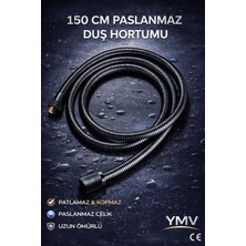 Empressco Ymv Siyah Duş Başlığı Hortumu 150 cm | Paslanmaz Çelik | Kırılmaz Dayanıklı Banyo Aksesuarı - Fiyatı, Yorumları