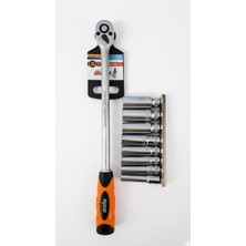Rico 1/4 Uzun Lokma Takımı  1/4 Uzun Lokma Cırcır Kolu 270MM