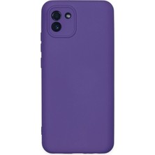 Techora Sale Mey Ithalat®  Samsung Galaxy A03 Kılıf Nano Içi Kadife Silikon - Mor