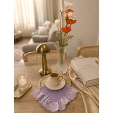 Nurgita Home Fisto Fırfırlı Kahve Sunum Peçetesi & Bardak Altlığı &koktyel Peçetelik