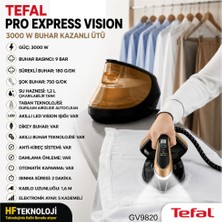 Tefal 3000 Watt Gücü Durilium Airglide Autoclean Taban ile  Pro Express Vision Buhar Kazanlı Ütü