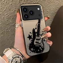 Ucuc iPhone 17 Pro Uyumlu Sert Akrilik Arka Silikon Kenar Lens Koruma Şık Baskı Kılıf