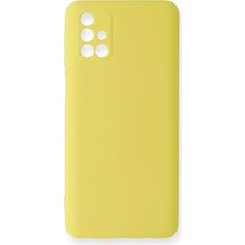Techora Sale Mey Ithalat®  Samsung Galaxy M31S Kılıf Nano Içi Kadife Silikon - Sarı