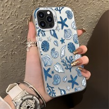 Ucuc iPhone 12 Pro Max Uyumlu Sert Akrilik Arka Silikon Kenar Lens Koruma Şık Baskı Kılıf