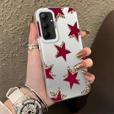 Ucuc Samsung Galaxy A35 Uyumlu Sert Akrilik Arka Silikon Kenar Lens Koruma Şık Baskı Kılıf