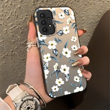 Ucuc Samsung Galaxy A23 4g/5g Uyumlu Sert Akrilik Arka Silikon Kenar Lens Koruma Şık Baskı Kılıf