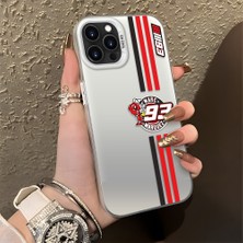 Ucuc iPhone 15 Pro Uyumlu Sert Akrilik Arka Silikon Kenar Lens Koruma Şık Baskı Kılıf