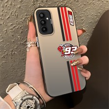 Ucuc Samsung Galaxy M13/M23 Uyumlu Sert Akrilik Arka Silikon Kenar Lens Koruma Şık Baskı Kılıf