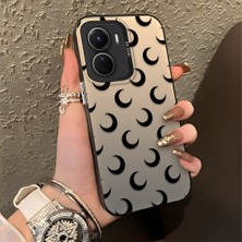 Ucuc Vivo Y02S Uyumlu Sert Akrilik Arka Silikon Kenar Lens Koruma Şık Baskı Kılıf