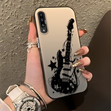 Ucuc Samsung Galaxy A50/A50S/A30S Uyumlu Sert Akrilik Arka Silikon Kenar Lens Koruma Şık Baskı Kılıf