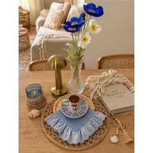 Nurgita Home Fisto Fırfırlı Kahve Sunum Peçetesi & Bardak Altlığı &koktyel Peçetelik