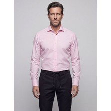 Bisse Pembe Regular Fit Cepsiz Uzun Italyan Kaya Gömlek GMEKS261074_C29