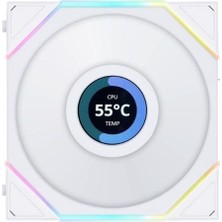 Gümrük Bey Lian Li Unı Fan Reverse Tl Wireless LCD 120MM Beyaz Kasa Fanı – Rgb & LCD Ekranlı