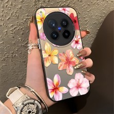 Ucuc Vivo X300 Pro Uyumlu Sert Akrilik Arka Silikon Kenar Lens Koruma Şık Baskı Kılıf
