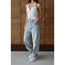 Lacarino 8186 Kadın Baggy Baloon Jean Pantolon