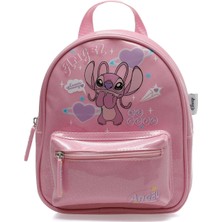 Stitch Sırt Çantası Kız Çocuk Pembe Happy  Srt