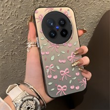 Ucuc Vivo X200 Pro Uyumlu Sert Akrilik Arka Silikon Kenar Lens Koruma Şık Baskı Kılıf