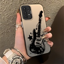 Ucuc Samsung Galaxy A04S Uyumlu Sert Akrilik Arka Silikon Kenar Lens Koruma Şık Baskı Kılıf