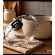Arcak2 Karaca Kulp + 18 cm Tencere Sahan Tava Cam Kapağı