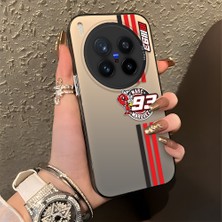 Ucuc Vivo X300 Pro Uyumlu Sert Akrilik Arka Silikon Kenar Lens Koruma Şık Baskı Kılıf