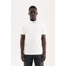Machinist Erkek Stylish Basic Oversize Modal Tişört Ekru