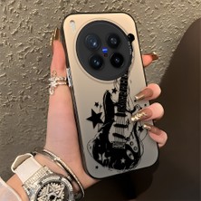 Ucuc Vivo X300 Pro Uyumlu Sert Akrilik Arka Silikon Kenar Lens Koruma Şık Baskı Kılıf