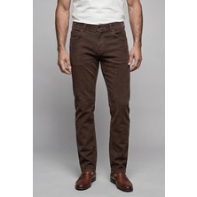 Bisse Kadife Fermuarlı Kahverengi Kadifer Spor Pantolon PNS25K25213_D11