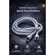 Empressco Ymv Çelik Kenetli A Kalite 150 cm Duş Banyo Seti Başlığı Hortumu Duşluk Spiral Hortum - Fiyatı, Yorumları