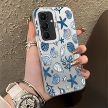 Ucuc Samsung Galaxy S25 Fe Uyumlu Sert Akrilik Arka Silikon Kenar Lens Koruma Şık Baskı Kılıf