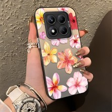 Ucuc Xiaomi Redmi Note 14 Pro 4g/5g Uyumlu Sert Akrilik Arka Silikon Kenar Lens Koruma Şık Baskı Kılıf