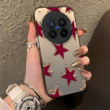 Ucuc Vivo X300 Pro Uyumlu Sert Akrilik Arka Silikon Kenar Lens Koruma Şık Baskı Kılıf