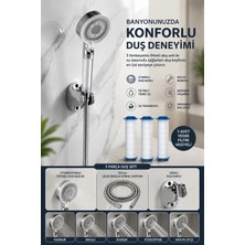 Empressco Plodna House Filtreli Beyaz Çelik 5 Fonksiyonlu Duş Başlığı Seti 3 Adet Yedek Filtre Hediyeli - Fiyatı, Yorumları
