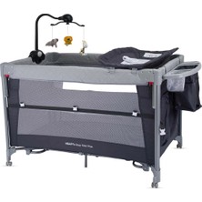 Kraft Easy Fold Plus Anne Yanı Oyun Parkı 70X110 cm Açık Gri
