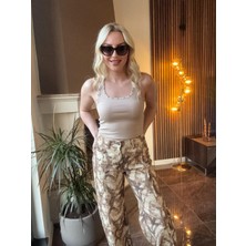 Kahve Desenli Pantalon